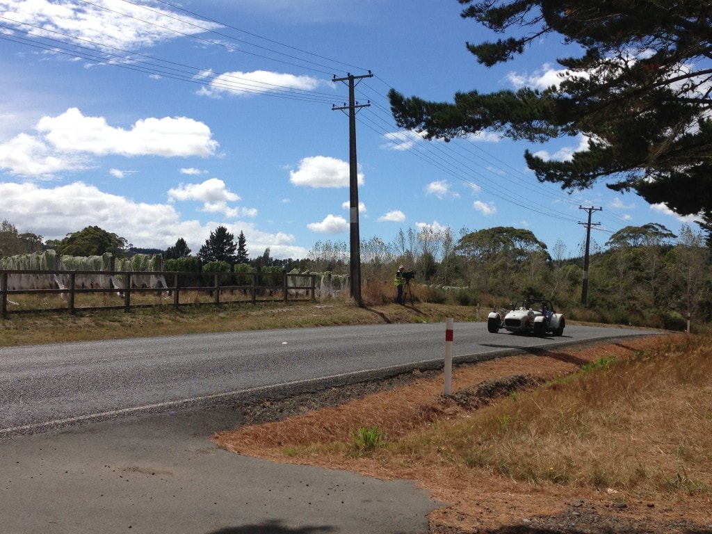 Filming Lotus seven