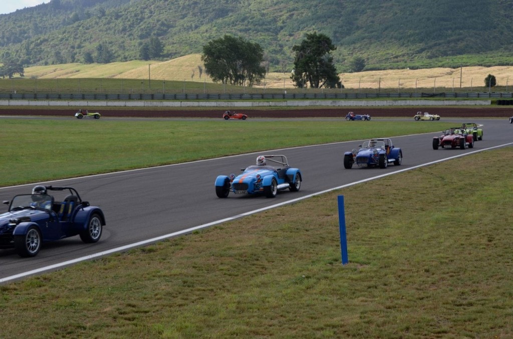 Sevens racing on the track