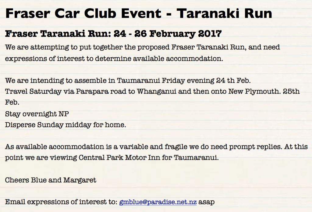 Taranaki Fraser Run